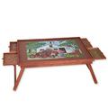 Bits and Pieces - Jumbo Puzzle Wooden Plateau Lounger with Cover-Smooth Fiberboard Work Surface - Puzzle Storage System