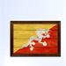 Spot Color Art 'Bhutan Country Flag' Framed Print on Canvas in Yellow | 15 H x 21 W x 1 D in | Wayfair 6455BG1521