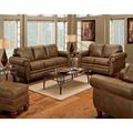 Loon Peak® Aticus 4 Piece Living Room Set Microfiber/Microsuede in Brown | 37 H x 88 W x 36 D in | Wayfair Living Room Sets