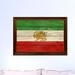 Spot Color Art 'Old Iran Country Flag' Framed Painting on Canvas in Red | 19 H x 27 W x 1 D in | Wayfair 6492BG1927