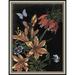 Astoria Grand 'Dark Floral II' Framed Painting Print Paper in Black/Green/Yellow | 26 H x 20 W x 0.75 D in | Wayfair