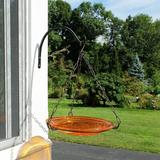 Winston Porter Crackle Glass Hanging Birdbath, 14-in Metal in Orange | 17 H x 14 W x 14 D in | Wayfair CGB-H-14M