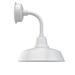 Longshore Tides Paulina 1-Light LED Barn Light Metal in White | 25.25 H x 14.25 W x 17.88 D in | Wayfair BGYW14WH-101W