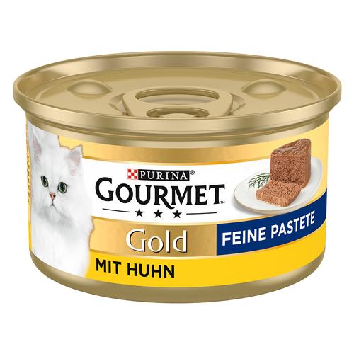 Megapack: 48x 85 g Gourmet Gold Feine Pastete Katzennassfutter, Huhn