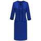 Solovedress Women's 2 Piece Satin Mother of The Bride Dress Evening Outfit for Wedding (Royal Blue,UK16)