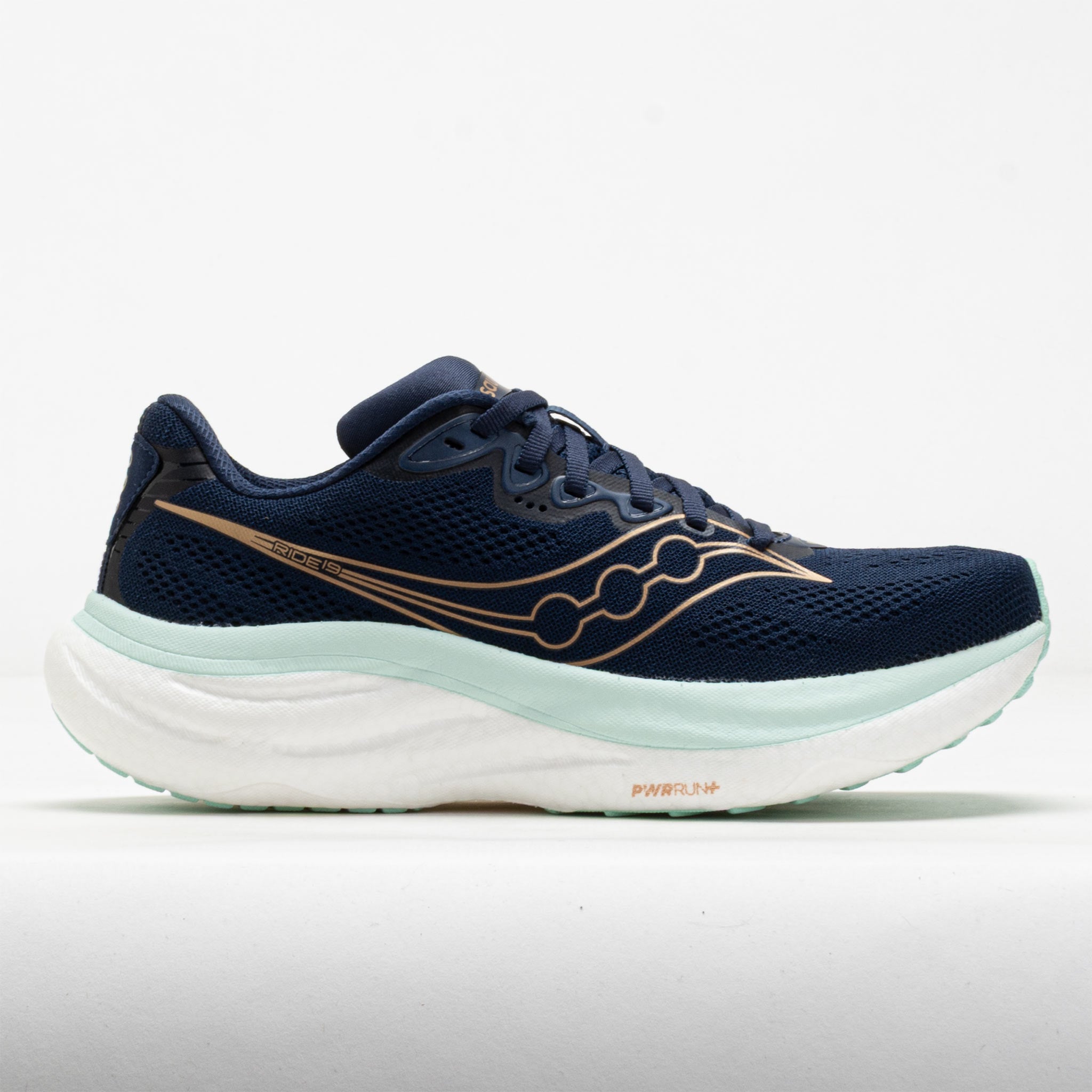 Saucony Ride 19 Women's Running Shoes Navy/Aqua