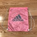 Adidas Bags | Addidas Drawstring Backpack | Color: Pink/Silver | Size: 18x14.5”