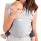 Moby Fit Baby Carrier Wrap | Support Carrier and Wrap in One for Mothers, Fathers, and Caregivers | Designed for Newborns, Infants, and Toddlers | Holder Can Carry Babies up to 33 lbs | Grey