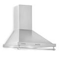 Klarstein Montblanc Cooker Hood - Kitchen Extractor Fan, Cooker Extractor Fan, 610m³ / h, 3 Stages, 165W, 2 x 1.5W LED Bulbs, Mounting Set with Wall Brackets, Energy Efficiency Class A, Silver/Grey