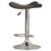 Orren Ellis Mateyka Swivel Adjustable Height Bar Stool Upholstered/Leather/Metal/Faux leather in Black/Gray | 18 W x 18 D in | Wayfair BS1002