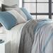 Wrought Studio™ Dressler Reversible Duvet Cover Set Microfiber in Blue/White | King Duvet Cover + 2 Shams | Wayfair