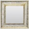 Beliani - Miroir Mural de Forme Carrée 60 x 60 cm avec Cadre Décoration Antique Doré pour Salon et