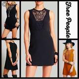 Free People Dresses | $178 Free People Maribelle Crochet Mini Dress Xs | Color: Black | Size: Xs
