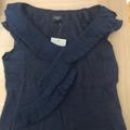 Anthropologie Tops | Anthro Ruffle Top, Size Small | Color: Blue | Size: S