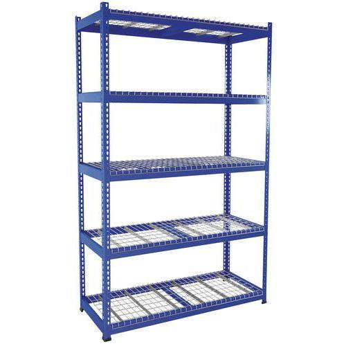 rayonnage rapid 1 2440x1525x610 5 tab grillagée bleu