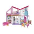 Barbie Malibu House, 2-Storey Barbie House with 6 Rooms, 2-in-1 Transformations and 25 Doll Accessories, Adult Assembly Required, Toys for Ages 3 and Up, One Toy House, FXG57