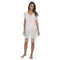 Fantasie Swim Antheia V-Neck Crochet Tunic Beach Cover (14, White)