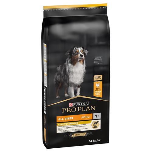 14kg PURINA PRO PLAN All Sizes Adult Light/Sterilised Hundefutter trocken