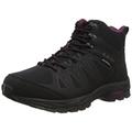 Hi-Tec Raven MID WP Womens High Rise Hiking Boots, Black (Black/Grape Wine 21), 8 UK