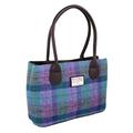 Glen Appin Harris Tweed Classic Handbag - LB1003 - Cassley (Colour 79 Turquoise)