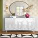 Everly Quinn 65" Wide Buffet Table Wood/Plastic/Acrylic in White | 31.8 H x 65 W x 19 D in | Wayfair E23BA2ECFE7543439A6FCA114FC99C2A