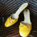 Kate Spade Shoes | Authentic Kate Spade Leather Yellow Kitty Heels | Color: Yellow | Size: 7