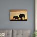 East Urban Home African Elephant Mother & Calf Silhouetted at Sunset Kenya by Tim Fitzharris - Print on Canvas Canvas | Wayfair