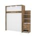 "Cielo Elite 85"" Queen Wall Bed Kit in Rustic Brown & White - Bestar 80887-000009"