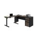 Connexion Height Adjustable L-Desk in Antigua & Black - Bestar 93885-000052