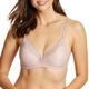 Maidenform Women's Comfort Devotion Embellished Wire-Free Demi Bra, Evening Blush/Sheer Pale Pink, 34C