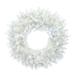 Vickerman 631652 - 36" Flkd Cedar Wreath 3mm Twinkle 300PW (G197237LEDTW) White Colored Christmas Wreath