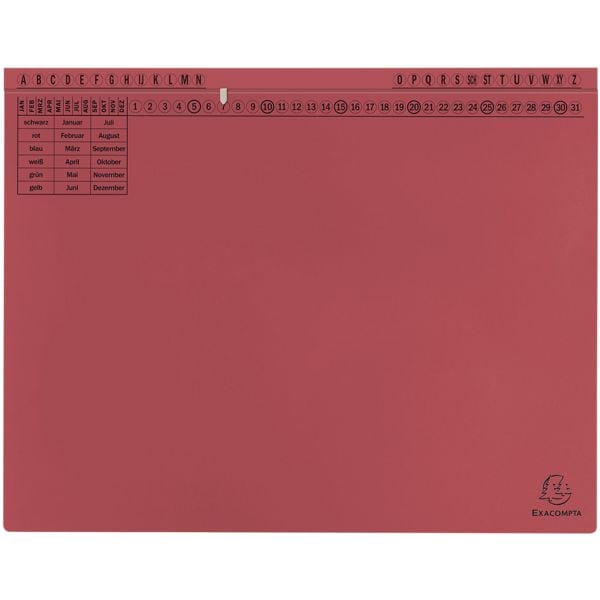 EXACOMPTA 25er-Pack Hängehefter »Exaflex« beidseitige Heftung rot, 31.6x26.5 cm Image