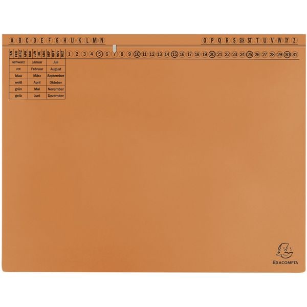 EXACOMPTA 25er-Pack Hängehefter »Exaflex« beidseitige Heftung orange, 31.6x26.5 cm Image
