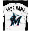 The Northwest Company Miami Marlins 50'' x 60'' Personalized Silk Touch Throw