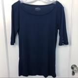 J. Crew Tops | J. Crew Navy Blue 3/4 Sleeve Perfect Fit Tee M | Color: Blue | Size: M