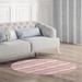 Pink 60 x 0.08 in Area Rug - Highland Dunes Forbes Washy Watercolor Stripe Ivory/Area Rug Polyester | 60 W x 0.08 D in | Wayfair