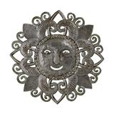 World Menagerie Quatrefoil Sun Face Wall Décor Metal in Gray | 13 H x 13 W x 1 D in | Wayfair DF3756BDD67C42E6911C3169895ADC34