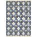 Blue/White 43.2 x 0.5 in Indoor Area Rug - Mercer41 Wayzata Geometric Handwoven Wool/Indigo Blue White Area Rug Cotton/Wool | Wayfair 099446127433