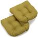 Winston Porter Polyester Filled Indoor/Outdoor Adirondack Chair Cushion Polyester in Green/Brown | 5 H x 19 W in | Wayfair