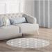 Gray/White 60 x 0.08 in Area Rug - Wrought Studio™ Wegner Criss Cross Diamonds Rug Polyester | 60 W x 0.08 D in | Wayfair