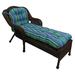 Winston Porter Indoor/Outdoor Chaise Lounge Cushion Polyester in Green/Blue | 5 H x 21 W in | Wayfair 91CBA9C201E744C5BDDDFCE411FDB53B