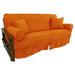 Winston Porter Box Cushion Futon Slipcover Set Microfiber/Microsuede in Red/Orange | 75 W x 54 D in | Wayfair BC4F8C51E4EC4006A5E549AA034A51C7