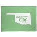 East Urban Home Oklahoma City Oklahoma Fleece Throw Microfiber/Fleece/Microfiber/Fleece in Green | 52.5 W in | Wayfair