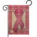 Breeze Decor Support a Cure Inspirational Impressions 2-Sided Burlap 18.5 x 13 in. Garden Flag in Red | 18.5 H x 13 W in | Wayfair