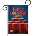 Breeze Decor Tiempo De Fiesta Happy Hour & Drinks Beverages Impressions 2-Sided 18.5 x 13 in. Garden Flag in Blue/Red | 18.5 H x 13 W in | Wayfair