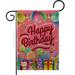 Breeze Decor Celebrate Happy Birthday Special Occasion Party & Celebration Impressions 2-Sided 18.5 x 13 in. Garden Flag in Red | Wayfair