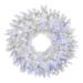 Vickerman 631645 - 36" Flkd Cedar Wreath 3mm Twkle 300PW+BL (G197337LEDTW) White Colored Christmas Wreath