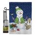 Breeze Decor Decorating w/ Snowmen Winter Wonderland Impressions 2-Sided Polyester 18.5 x 13 in. Flag Set in Blue/Gray | Wayfair