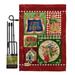 Breeze Decor Happy Holiday Gingerbread Winter Christmas Impressions 2-Sided Polyester 19 x 13 in. Flag Set in Green/Red | Wayfair
