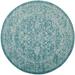 "Courtyard Collection 6'-7"" X 6'-7"" Round Rug in Turquoise - Safavieh CY8680-37221-7R"